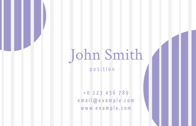 Elegant Purple Accented Business Card for Corporate Professionals - Download Free Stock Templates Pikwizard.com