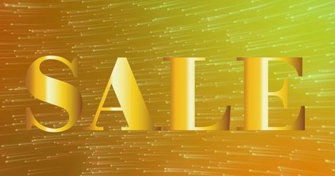Vibrant Yellow Sale Text on Dynamic Background
