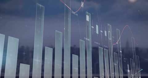 Data Processing and Digital Diagrams over Cityscape - Download Free Stock Images Pikwizard.com