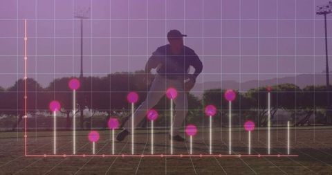 Baseball Player Sliding with Performance Analytics Overlay