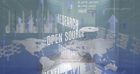 Abstract Business Data with Text Overlays - Download Free Stock Images Pikwizard.com