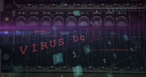 Cyber Attack Threat on Digital Server Interface - Download Free Stock Images Pikwizard.com