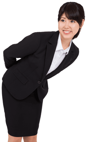Smiling Asian Businesswoman on Transparent Background Feeling Confident