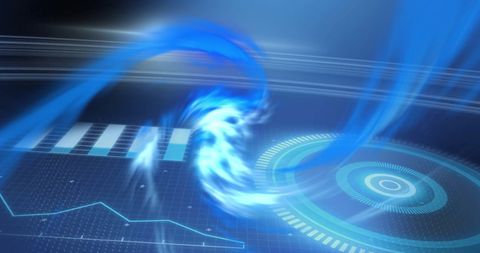 Abstract Digital Data Evolution with Blue Light Trails - Download Free Stock Images Pikwizard.com