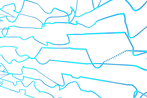 Abstract Blue Lines on Transparent Background for Digital Design