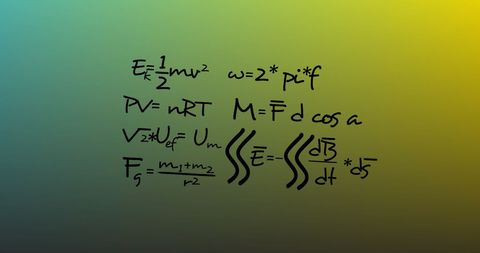 Complex Equations on Vibrant Gradient Background - Download Free Stock Images Pikwizard.com