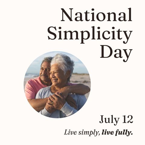 Happy Senior Couple Celebrating National Simplicity Day