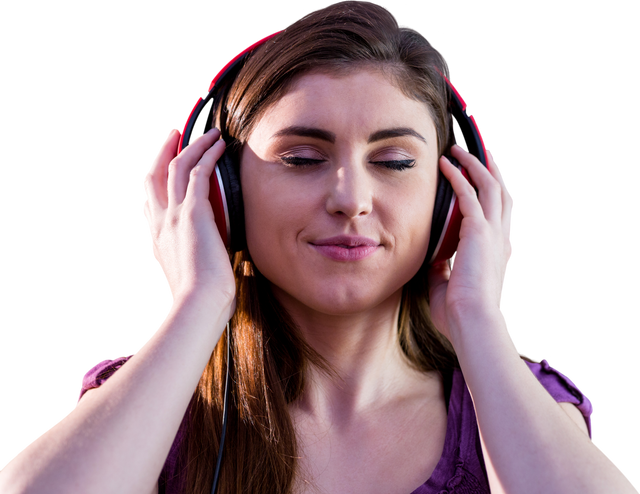 Transparent Image of Woman with Headphones Relaxing - Download Free Stock Videos Pikwizard.com