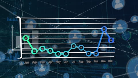 Network Connections with Data Processing Graphic