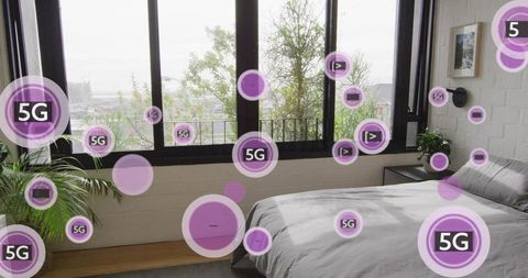 Modern Bedroom with 5G Connectivity Concept Visualized