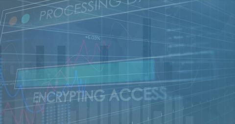 Digital Data Processing with Blue Interface Overlay - Download Free Stock Images Pikwizard.com