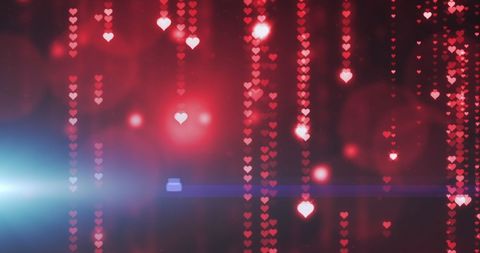 Glowing Hearts on Black Background for Romantic Celebrations - Download Free Stock Images Pikwizard.com