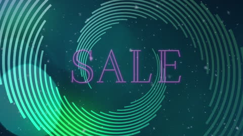 Dynamic Sale Announcement with Neon Circles