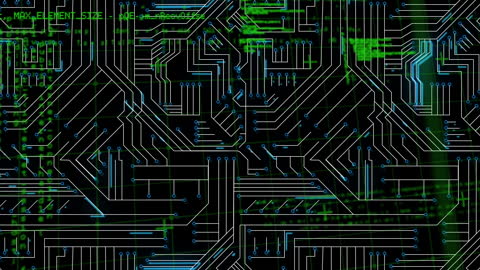 Animation of Data Cadence on Digital Circuit Board