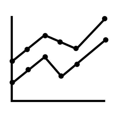 Black business chart transparent background economic concept
