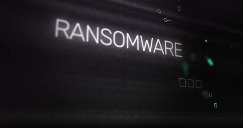 Ransomware Text with Digital Interface Layers on Dark Background - Download Free Stock Images Pikwizard.com