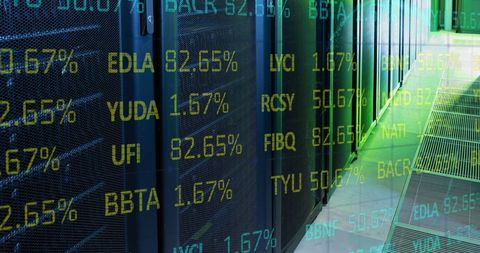 Digital Financial Data Processing on Server Racks - Download Free Stock Images Pikwizard.com
