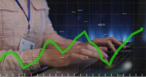 It engineer analyzing data with laptop in technology environment
