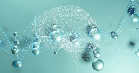 Digital Brain with Abstract Molecular Connections - Download Free Stock Images Pikwizard.com
