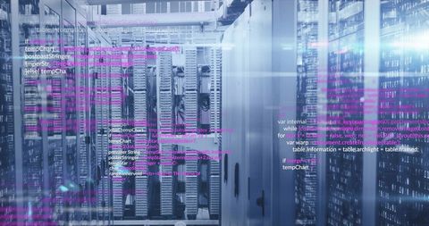 Computer Code and Data Center for Network Technology and IT Solutions - Download Free Stock Images Pikwizard.com