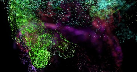 Dynamic Particle Clouds Displaying Vibrant Energy Flow patterns - Download Free Stock Images Pikwizard.com