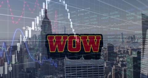 Dynamic Financial Growth in Urban Backdrop Animation