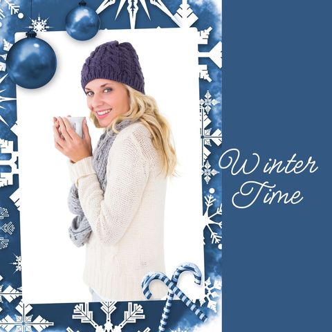 Winter joy with hot chocolate and festive atmosphere