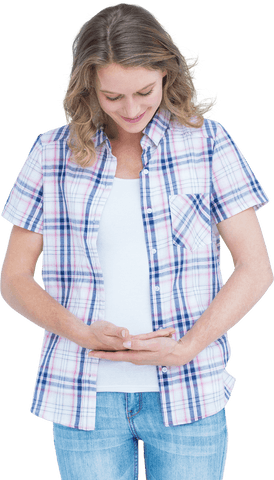 smiling woman in checkered shirt holding forest - Download Free Stock Videos Pikwizard.com