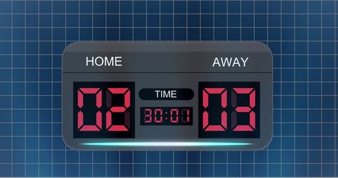 Digital Sports Scoreboard with Grid Background - Download Free Stock Images Pikwizard.com