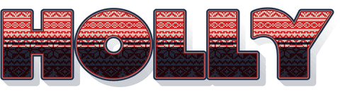 Transparent Holly Text with Christmas Sweater Pattern Art - Download Free Stock Videos Pikwizard.com