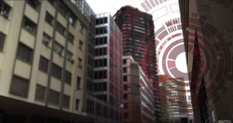 Futuristic Digital Interface with Urban Skyline - Download Free Stock Images Pikwizard.com