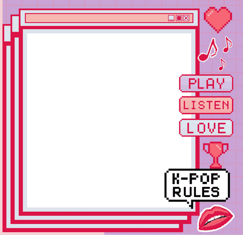 Transparent Retro Grid with K-Pop Pixel Art Icons for Creative Multimedia - Download Free Stock Videos Pikwizard.com