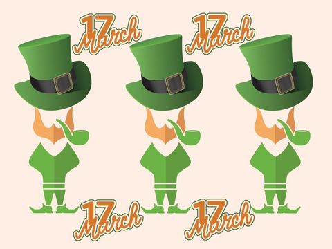 st. patrick's day leprechaun hats and beards illustration - Download Free Stock Templates Pikwizard.com