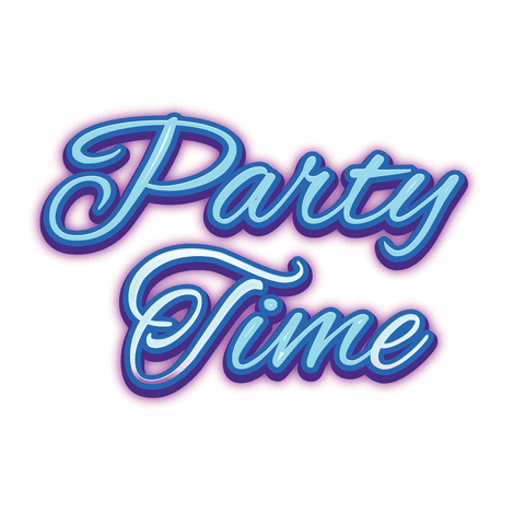 vibrant party time text illustration on transparent background - Download Free Stock Videos Pikwizard.com