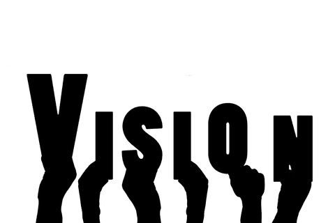 transparent hands reaching toward vector vision text - Download Free Stock Videos Pikwizard.com