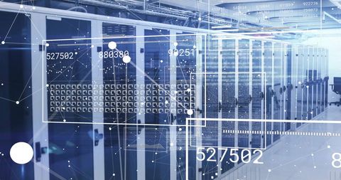 Abstract Data and Networking in Modern Server Warehouse - Download Free Stock Images Pikwizard.com