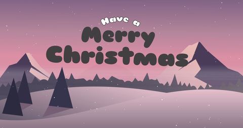 Christmas Greetings over Snowy Winter Landscape - Download Free Stock Images Pikwizard.com