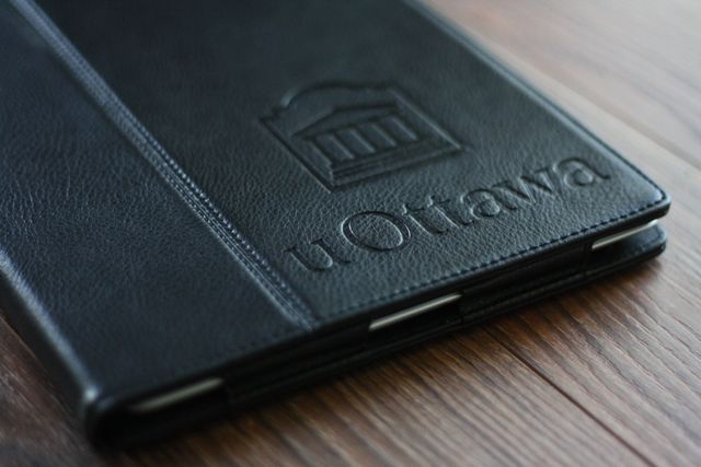 Close-up of University of Ottawa Leather Folder - Download Free Stock Photos Pikwizard.com