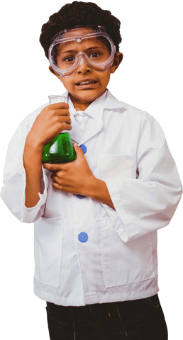 young scientist holding conical flask on transparent background - Download Free Stock Videos Pikwizard.com