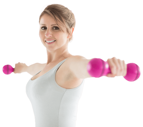 transparent background woman exercising with dumbbells - Download Free Stock Videos Pikwizard.com