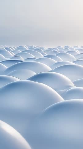 Vertical film of futuristic dome landscape flowing into endless minimal blue pattern