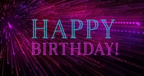 Happy Birthday Celebration with Vibrant Light Trails - Download Free Stock Images Pikwizard.com