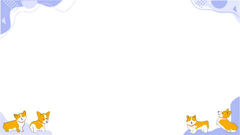 whimsical cartoon corgis border with purple accents on transparent background - Download Free Stock Videos Pikwizard.com