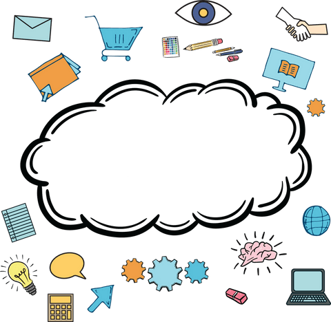 Digital Media Icons on Transparent Cloud Background - Download Free Stock Videos Pikwizard.com