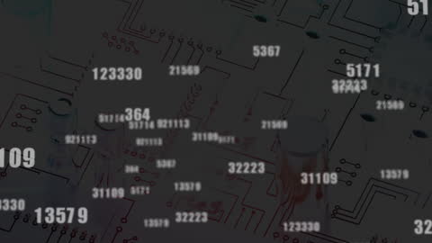 Futuristic Digital Network Animation with Data