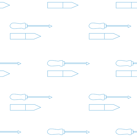 Transparent Pattern of Screwdrivers and Crayons in Blue Vector Illustration - Download Free Stock Videos Pikwizard.com