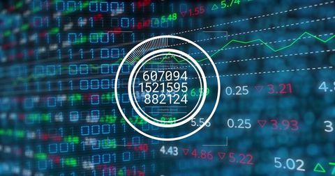 Futuristic Data Stream with Digital Interface Symbols - Download Free Stock Images Pikwizard.com