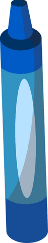 Modern blue bottle design on transparent background for branding
