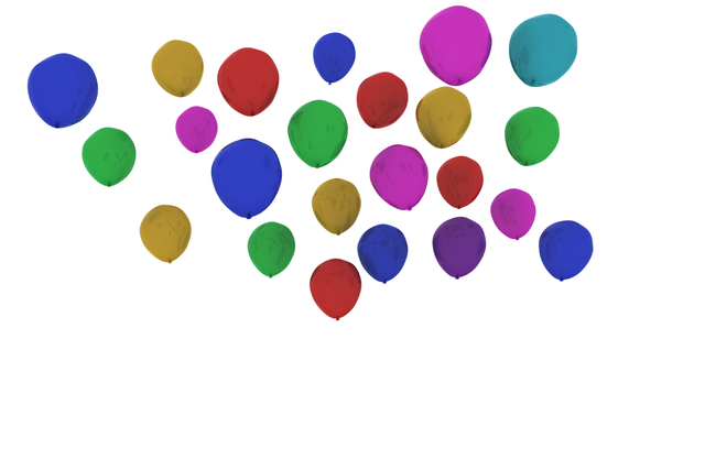 Colorful Balloons on Transparent Background Digital Illustration - Download Free Stock Videos Pikwizard.com