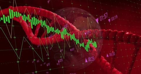 Biotechnology and Financial Data Analysis Overlapping DNA and Earth - Download Free Stock Images Pikwizard.com